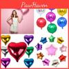 Colour 18" Solid Foil Balloons Heart Star Round Shape For Wedding Party Birthday