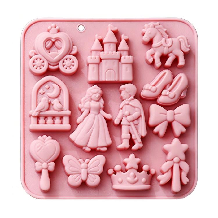 

Elegant Princess Shape Silicone Mould For Home Chocolates And розовый