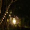 1/2/4Pcs Solar Lantern Outdoor Metal Mesh Shell Solar Powered Hanging Lantern with Hook And Base Garden Patio Porch Decor