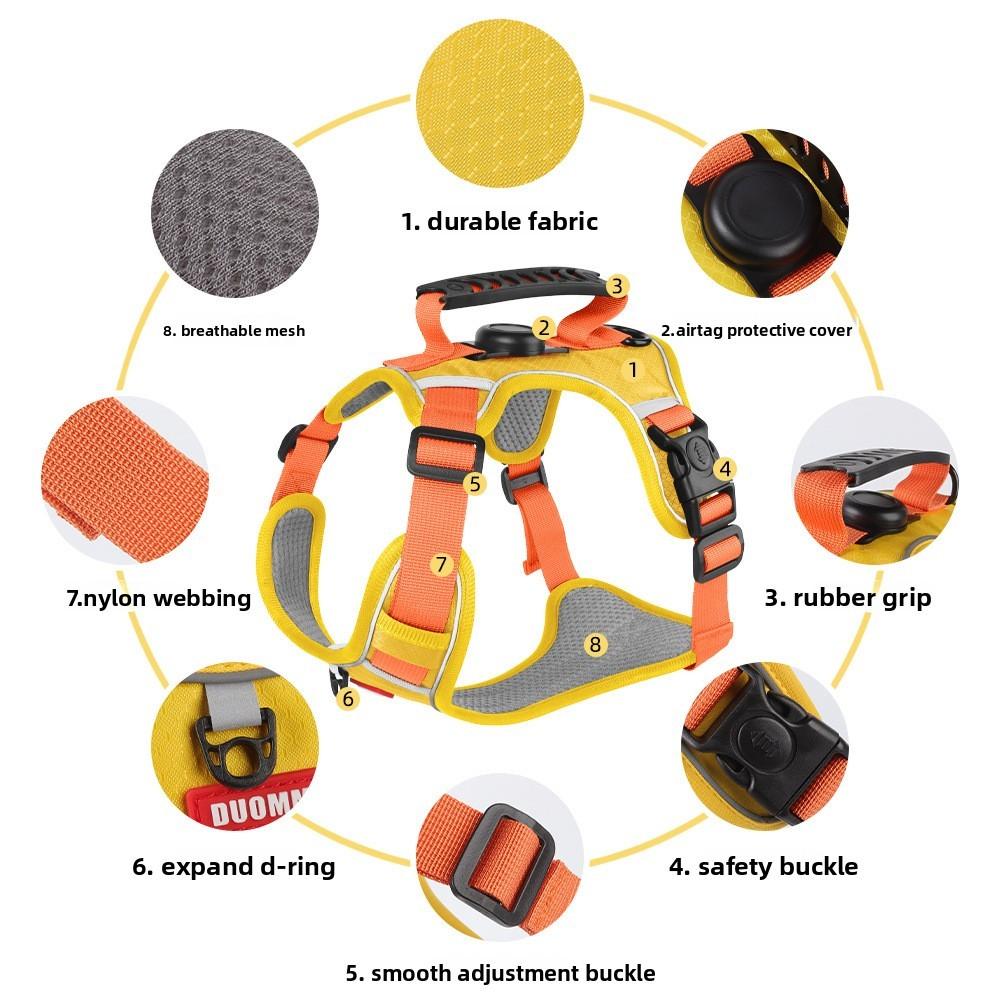Pet Nylon Reflective Harness With Leash For Small Dogs And Puppies