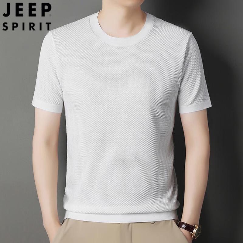 

Мужская однотонная футболка JEEP SPIRIT с круглым вырезом и коротким рукавом 3XL