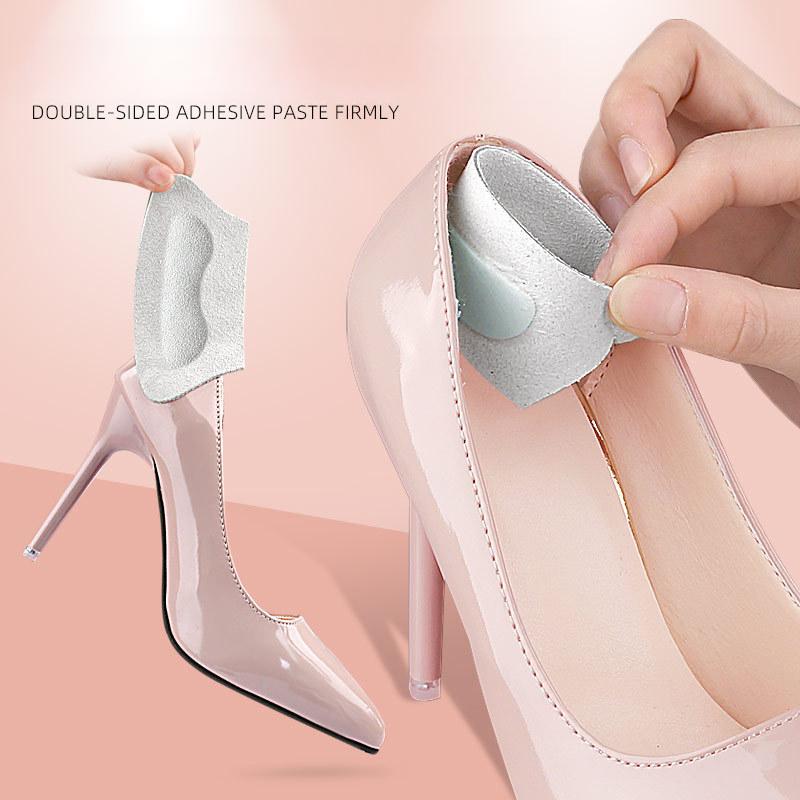 Leather Heel Sticker Boots Soft Widened Anti-wear Sticker Sneakers Invisible Size Adjustment Half Size Pad High Heels