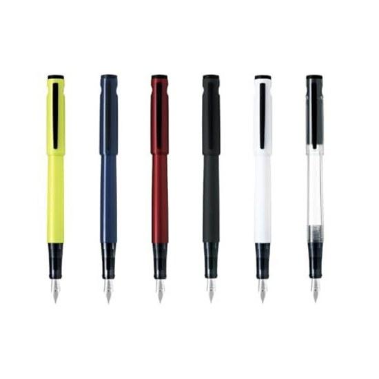 Pilot Fountain Pen LIGHTIVE FLT-2SR Body + 5 Cartridges Loconeko Card (Active Red M (Medium))