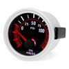 New 52mm Smoke Len Pointer Boost Gauge -1~0~2 BAR Turbo Boost Meter White LED Oil Pressure Tachometer Universal For 12V Auto Car