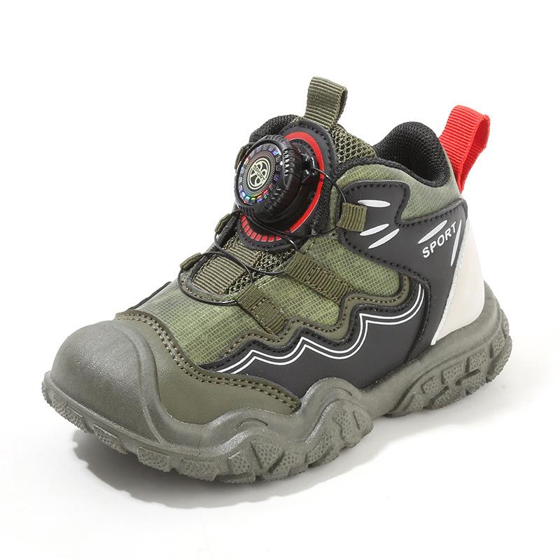 Clearance Children's Sports Shoes 2025 Spring and Autumn Boys Hiking Shoes High-top Girls Casual Shoes Soft-soled Baby Dad Shoes