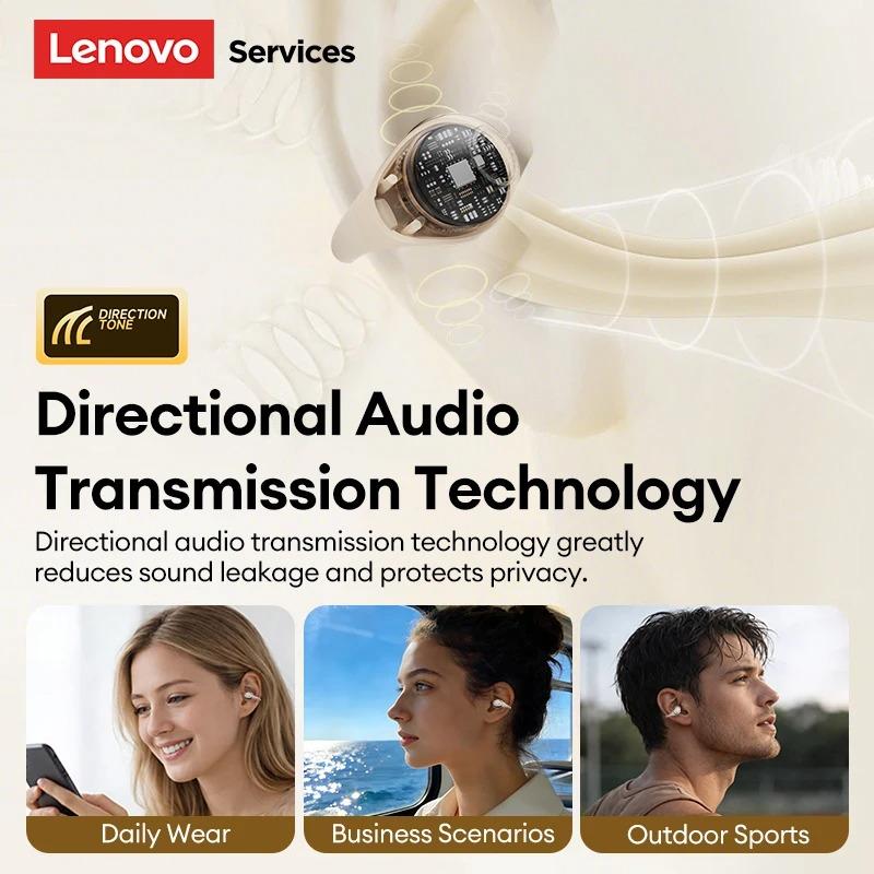 Original Lenovo RS110 OWS Open-Ear Wireless Earbuds Clip On Bluetooth 6.0 Headphones Gaming Music Earphones IPX4 ENC Call Noise Cancellation