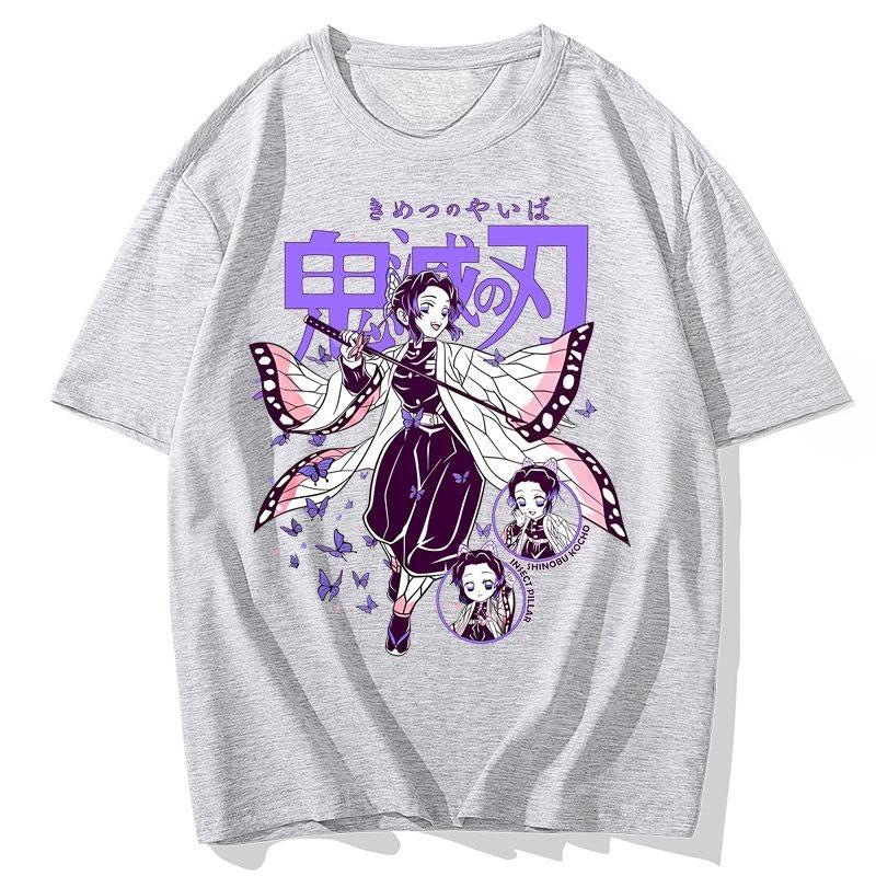 2026 New Demon Slayer Blade Tshirt for Unisex and Women Anime Pillar Jigu Peripheral Clothes Short Sleeves Summer