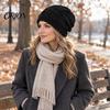 Easy Match Winter Cap Women's Ponytail Beanies, Warm Cable Knit Hat with Practical Gift for Her Hole, Thick Acrylic Outdoor Cold Weather Skull Ladies