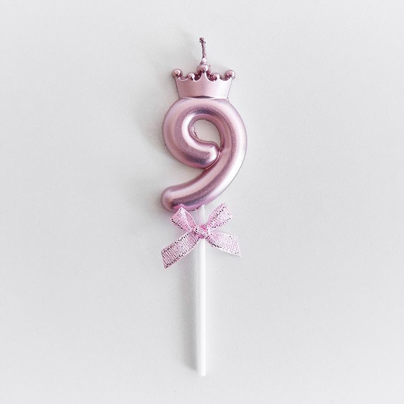 Cute Bowknot Dessert Cake Candle Decoration for Birthday Parties