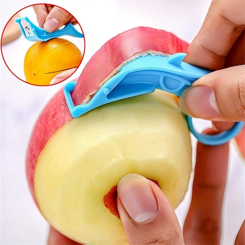 

Multi-Functional Fruit Peeler Easy Grip Plastic Thumb Ring Apple Orange Peeler, Efficient Straight Edge Blade for Quick Peeling, Kitchen Gadget