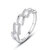 Tancise Classic 925 Sterling Silver  Zircon Ring Ladies Jewelry Wedding Promise Party Gift