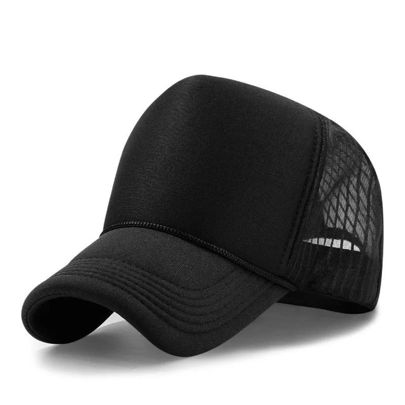 Adult Summer Mesh Trucker Caps Men Hip Hop Punk Rock Snapback Hat Big Head Man Plus Size Baseball Cap 55-60cm 60-63cm