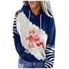 Women's Fashion Casual  Christmas Print Round Neck Sweater Loose Sports Top Pullover