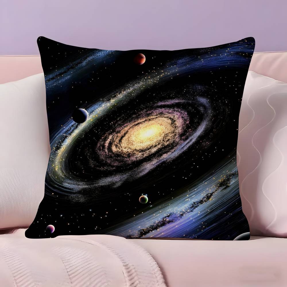 Space Starry Sky Art Pillow Case  Ultra Soft Skin Friendly Fabric Cloud Like Comfort & Concealed Zipper
