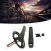 34T Fahrradkurbelgarnitur Hohl Integriert Single Speed Rundes Kettenblatt Aluminiumlegierung Fahrradkurbelarm-Set für MTB BMX Rennrad