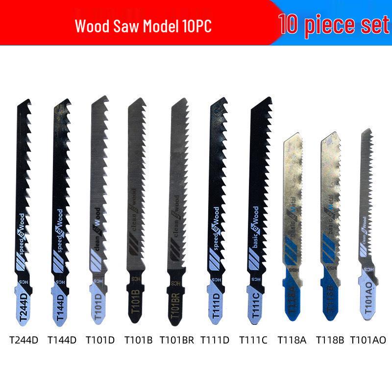 Extra Long Jigsaw Blade T244D - Fine/Coarse Teeth, Anti-Chip, for Wood, Metal, Plastic, Iron, Aluminum