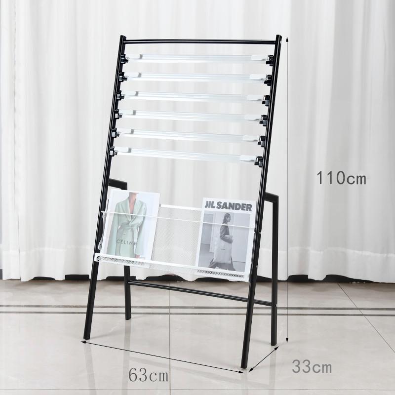 Newspaper & Magazine Display Stand with Brochure Holder for Office Organization and Storage