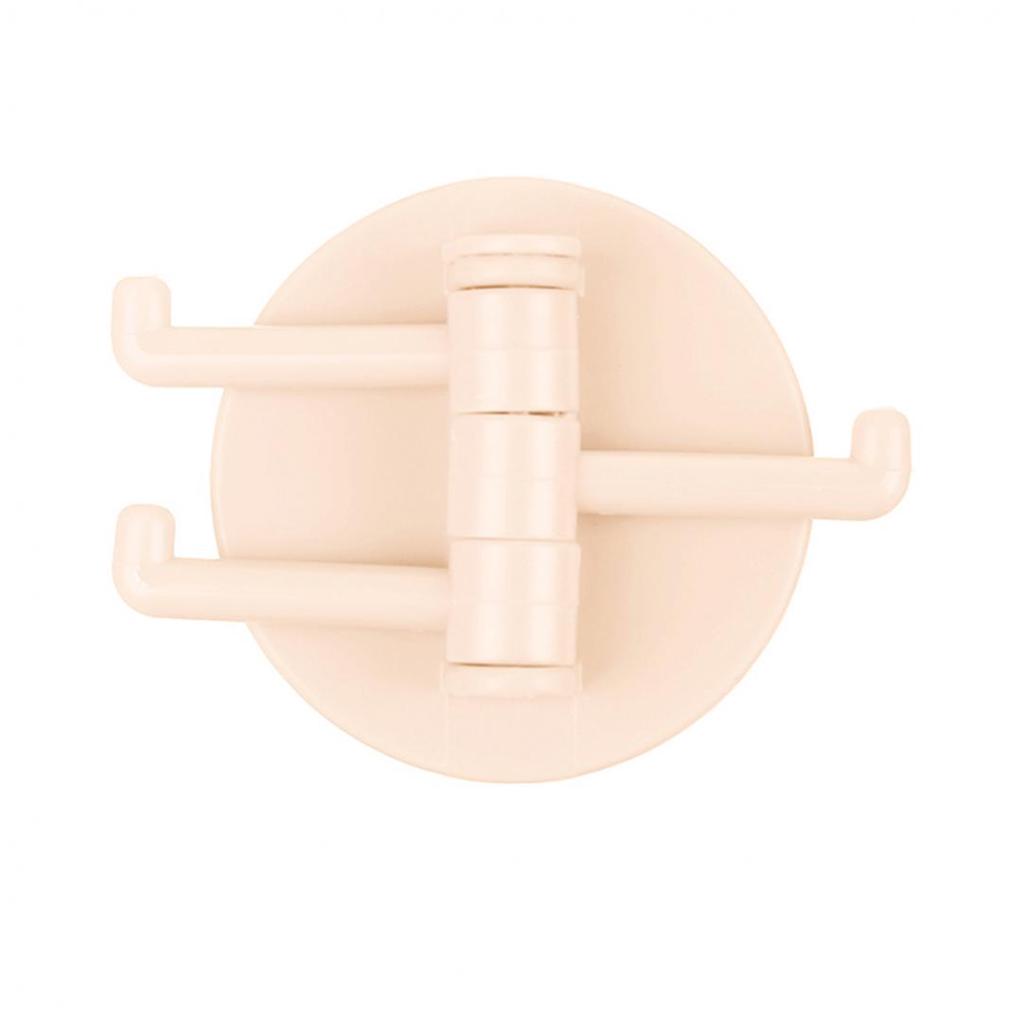 Kitchen Bathroom Wall Mount Self Adhesive Hooks Rotary Towel Sundries Hanger Plastic Towel Hook Rotatable Holder Wall Hooks