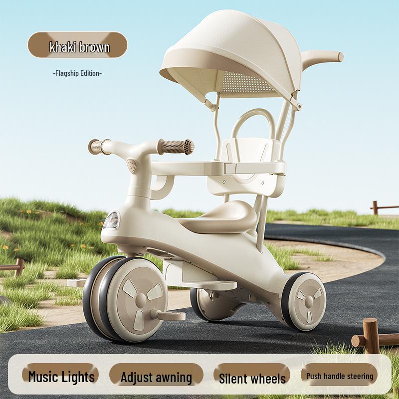 Multi-Functional Unisex Children's Tricycle: 3-in-1 Ride and Push for Ages 1 and Up