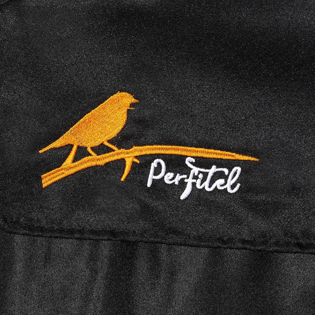 Small Bird Cage Cover(Black) Good Night Black-Out Cover for Birdcage with Roof Top Durable Breathable Washable Material (18x14x 39) inches(cage is