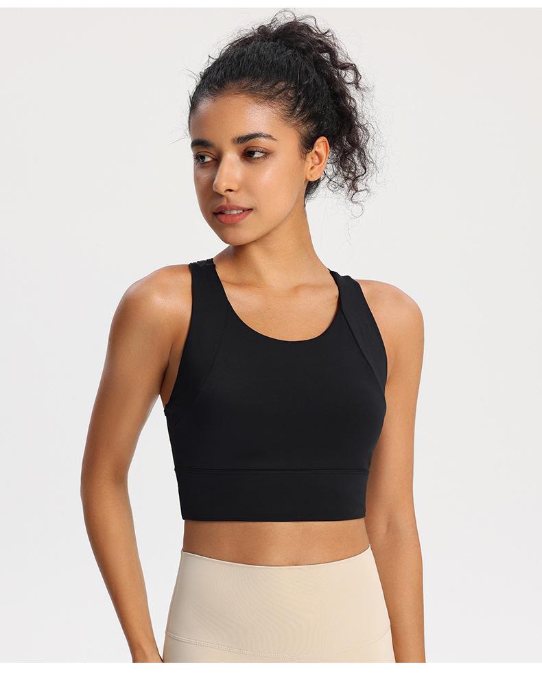 Nude Feel Shockproof Sports Bra & Yoga Pants Set for Women - High-Strength Summer Fitness Wear