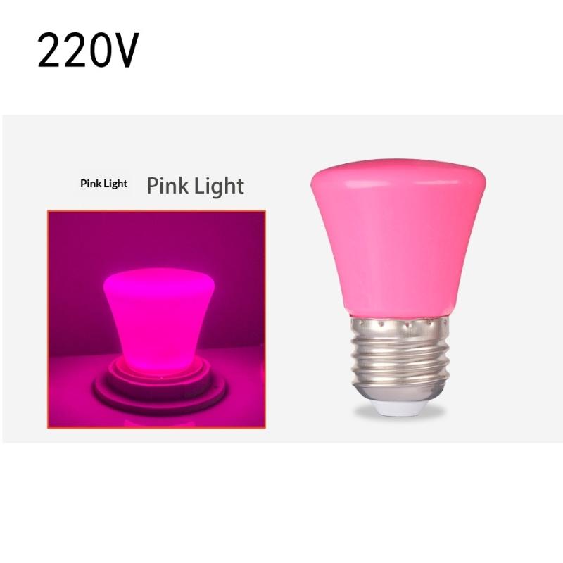 2W E27 Led Bulb Red Blue Green Pink Yellow White 8-Light-Colors 360/Beam Colofrful Decorative Light Ac220V 240V Energy Saving