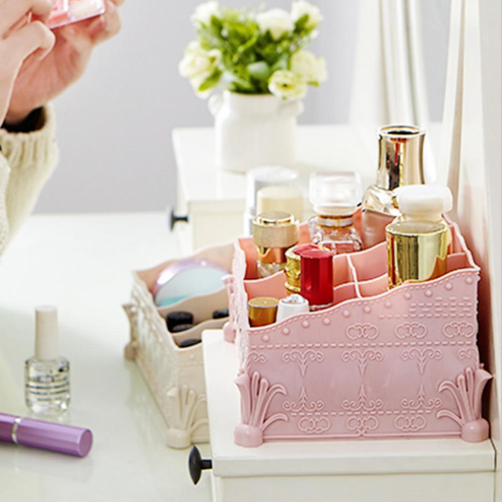 Kosmetik-Aufbewahrungsbox, hochbeständiges ABS, mehrere Gitter, Behälter für Make-up-Pinsel, Stiftkorb, Aufbewahrungsbox für Kleinigkeiten auf dem Schreibtisch