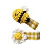 2PCS Honeybee Theme Hair Clip Set Korean Styles Hairpin Fashionable Hair Ornament Festival Decorative Hair Clip Hair Tie
