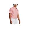 Under Armour Solid Color Polo Neck Short Sleeve Polo Shirt Men tops Pink 1378677-673