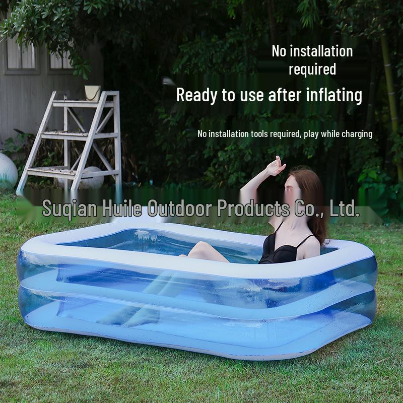 Inflatable PVC Swimming Pool for Kids and Adults - Foldable, Waterproof Outdoor Play