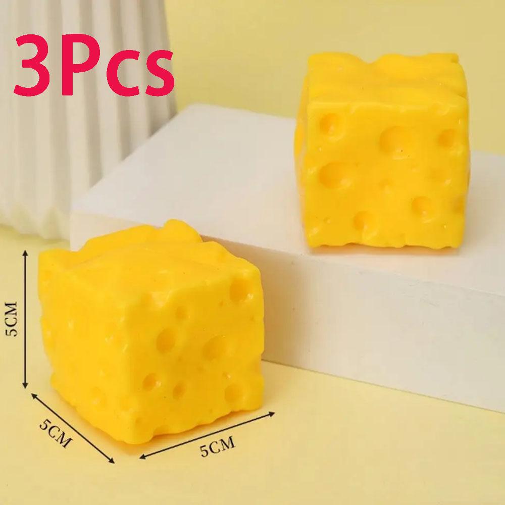 @Squishy Cheese Cube Stress Ball Shapeable Squeeze Ball Non Rebound Sensory Fidget Toys For Kids And Adults Relaxing Gifts