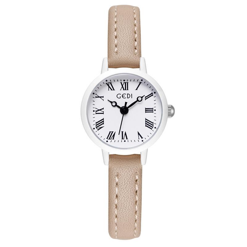 Retro Simple Women'S Watch, Small And Exquisite High-Value Quartz Watch, Girl Middle School Student Belt Watch