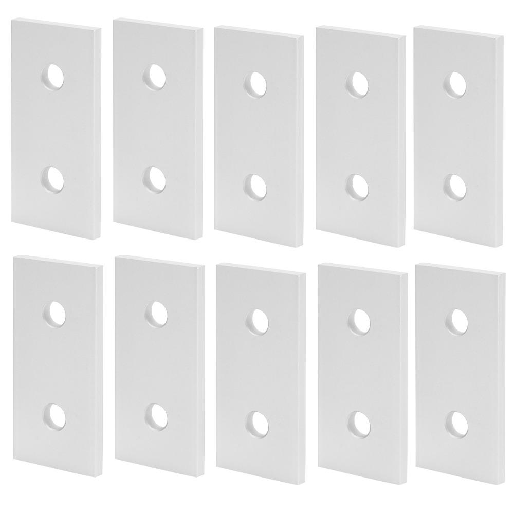 10Pcs Aluminum Joining Plate 2 Hole Flat Aluminum Flat Connecting Plate 3030 Reinforcement Plate Vertical Connection Tool