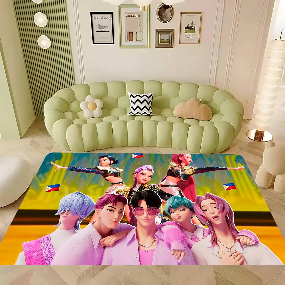 

K-pop Охотники на демонов Коврик для пола Прямоугольный Противоскользящий Домашний Мягкий Коврик для ванной Комнаты Коврик для Входной Двери В помещении На улице Современный Домашний Декор 40x60 cm