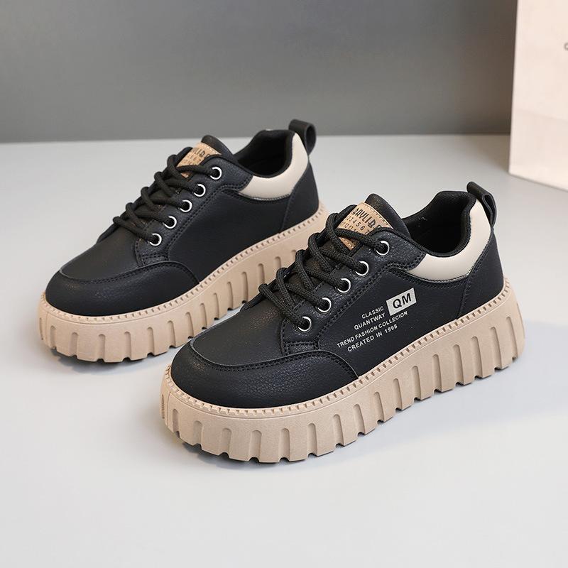 Frühling Sommer Damen Kleine Weiße Schuhe Lässig Vielseitig Dicke Sohle Erhöhte Damenschuhe Studentenschuhe