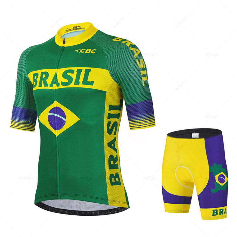 

Комплект джерси для велоспорта в Бразилии, летняя дышащая одежда для горного велосипеда, униформа, Maillot Ropa Ciclismo, мужская одежда для велосипедистов, костюм Hombre 4XL