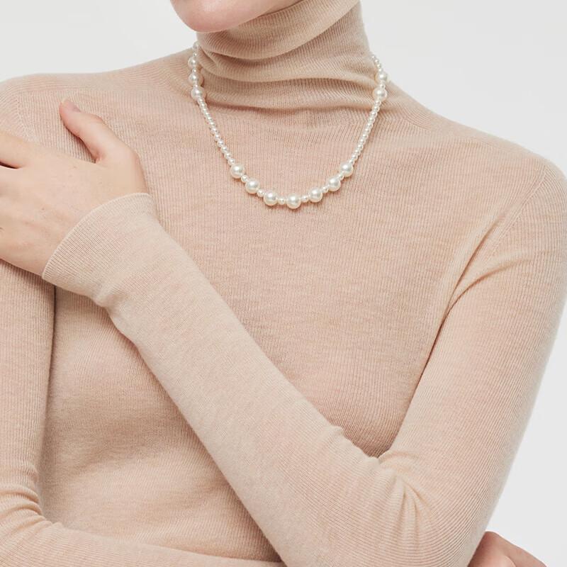 GOELIA Women's Pure Wool Slim Fit Turtleneck Sweater