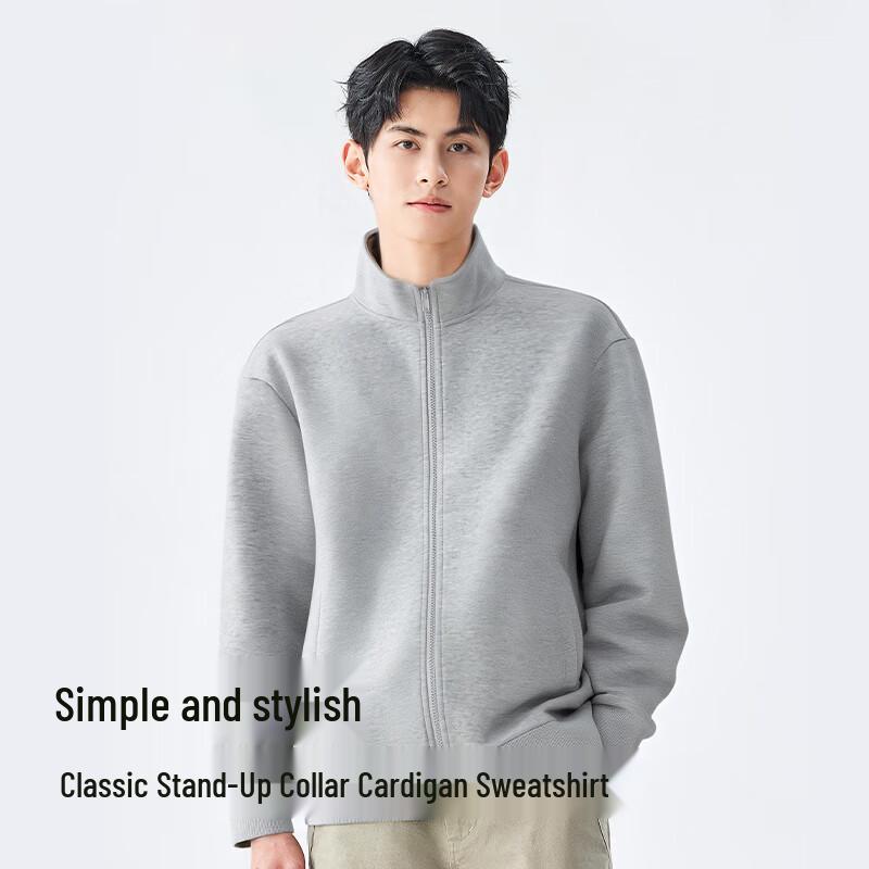 Baleno Men's Stand Collar Cardigan Sweatshirt