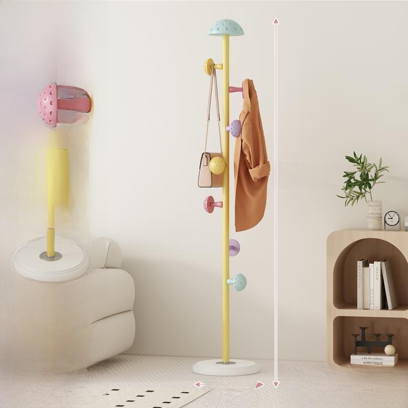 Creative Floor-Mounted Luxury Renting Living Room Mushroom Shaped Clothes Hanger Multi-Purpose Durable Wooden Hanger