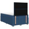 Box Spring Bed with Mattress and Headboard Blue 120 x 200 cm Fabric