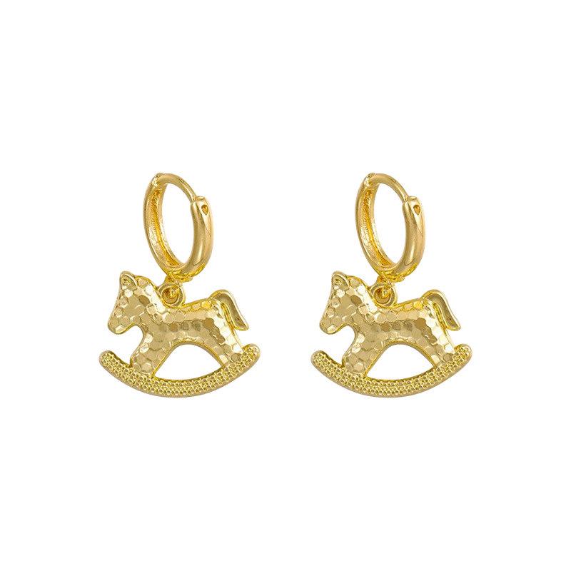 Chic Ice-Crystal Horse Ear Clips: Stylish, Unique, Versatile Earrings for Women