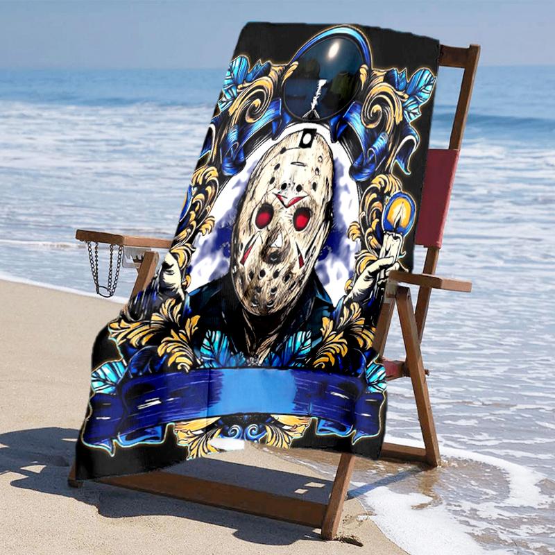 Ultra-Soft Beach Towel with Friday the 13th Theme,Ideal for Pool - Camping, Diving - Perfect Travel Essential, Vibrant Beach Towel.