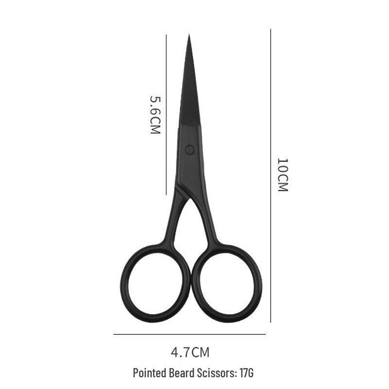 Stainless Steel Eyebrow and Nose Hair Scissors - Round & Pointed Tips, Mirror Polished.