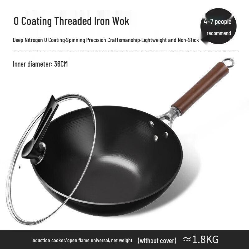 Qiwei Traditional Flat-Bottom Iron Wok