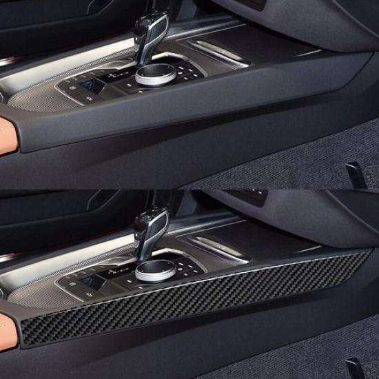 2pcs Carbon Fiber Console Gear Shift Panel Side Cover For BMW Z4 G29 -