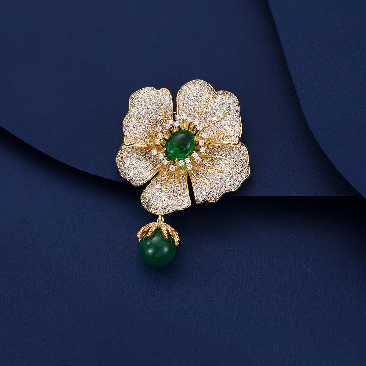 

SUYU Китайская Мода Темперамент Женская Роскошная Брошь Изысканная И Элегантная Микровставка Циркон Цирконовая Отделка Праздничный Подарок золотой