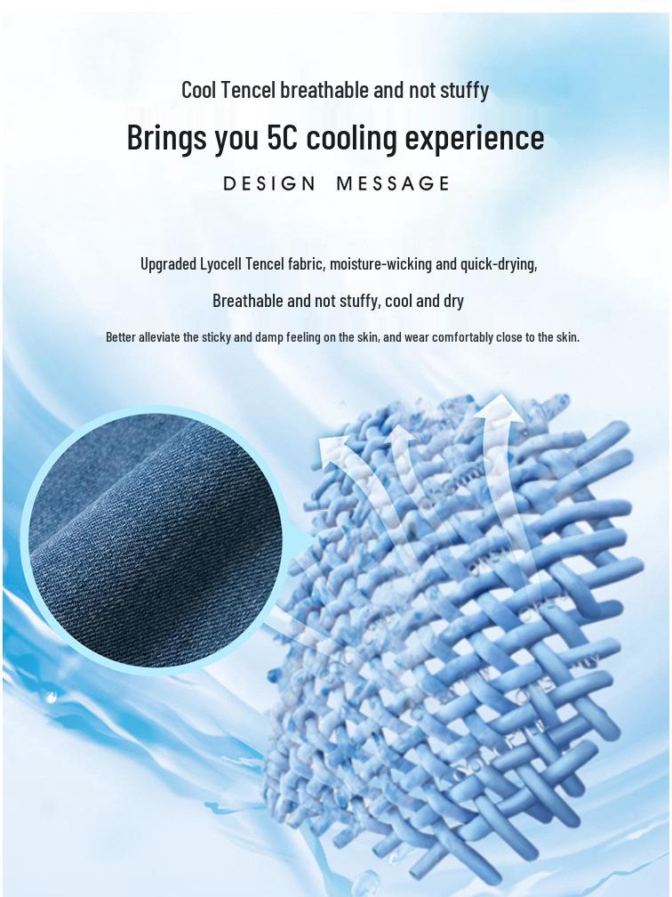 Women's Summer Tencel Cropped Jeans: 2025 Slimming, Loose Fit, Elastic Waist, Straight Leg Pants