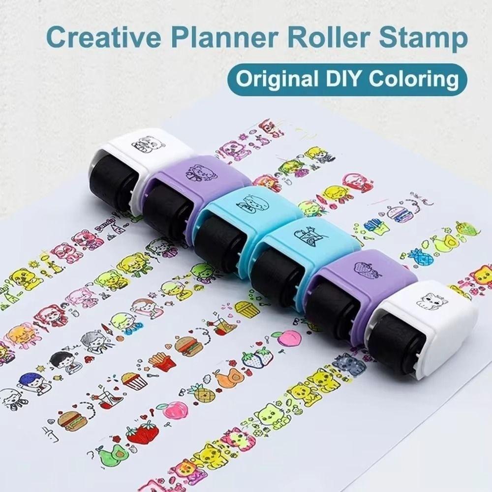 Creative Cartoon Stamp Colorable DIY Scrapbooking Stamp Animal Fruit Stamp  Craft Projects