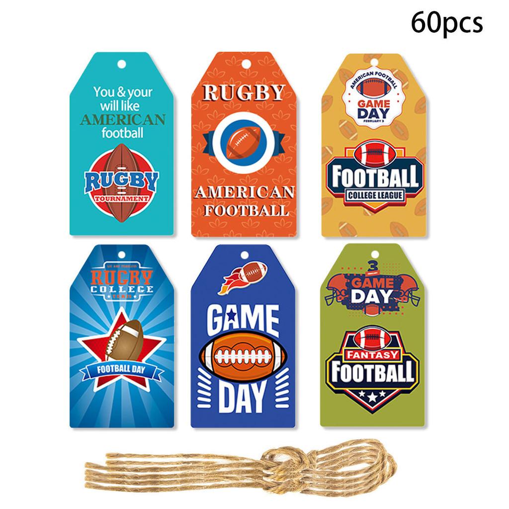 Paper Themed Rugby Hang Tag Party Decorations For Event Setup