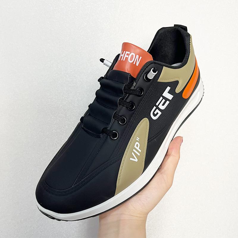 Men Casual Sneakers Trend Pu Leather Breathable Male Running Shoes Non-Slip Footwear Vulcanized Shoes Outdoor Non-slip Trainers